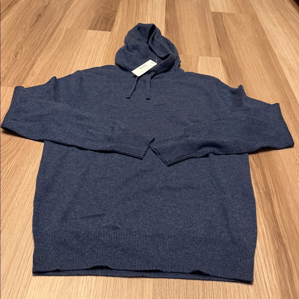 New Men’s J Crew Cashmere Blue Hoodie - Picture 2 of 8